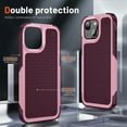 thumbnail image 3 of ELEHOLD for iPhone 14 2022 Fit Case, Military-Grade Dual Layer Raised Frame Screen & Camera Lens Protective Armor Hybrid PC+TPU Anti-Drop Shockproof Slim Rugged Case,Rose, 3 of 8