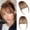 Light Brown, variant on 100% Real Human Hair Extensions Wispy 18# Hair Clip on bangs for women Fringe with Temples Hairpieces Faux Bangs for Daily Wear