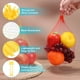 thumbnail image 3 of Paquete de 100 bolsas de malla reutilizables, 35cm, bolsas de almacenamiento lavables reutilizables para frutas, verduras y mariscos, Amarillo, 3 of 6