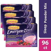 (2 pack) (2 pack) Emergen-c Emergen-zzzz with Melatonin, Berry PM, (96 Ct Total)