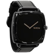 Nixon Women's A1671040 The Shutter Black Dial Black Leather Strap Grey & Black Plastic Watch