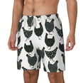 thumbnail image 2 of Balery Retro Rooster Mens Swim Trunks Swim Shorts for Men Quick Dry Inseam Beach Shorts with Compression Liner Pocket-XX-Large, 2 of 9