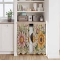 thumbnail image 6 of Vintage Daisy Floral Kitchen Curtains 45 Inch Length, Spring Flowers Botanical Leaves Rustic Tiers Curtains for Bathroom Bedroom Cafe, Light Filtering Small Window Treatment Drapes 2 Panels 42"Wx45"L, 6 of 8