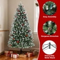 thumbnail image 4 of EcoSummer 4FT Pre-Lit Christmas Tree with Pine Cones & Berries, Realistic PE Artificial Xmas Tree for Home, Office, Holiday Decor, 4 of 7