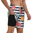 thumbnail image 3 of Balery Colorful Llama Mens Swim Trunks Swim Shorts for Men Quick Dry Inseam Beach Shorts with Compression Liner Pocket-Large, 3 of 9