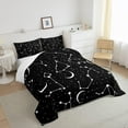 thumbnail image 4 of Erosebridal Galaxy Comforter Set Constellation Bedding Set Starry Sky Moon Star Quilt Set Full Size Outer Space Geometric Polka Dots Duvet Set All Season Bedroom Decor Teens, 4 of 6