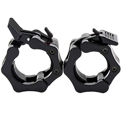 2 Inch Barbell Clips RLXPT Olympic Barbell Clamp Collar Black Quick Release Pair of Locking 2 Olympic Bar Great for Weightlifting Workout