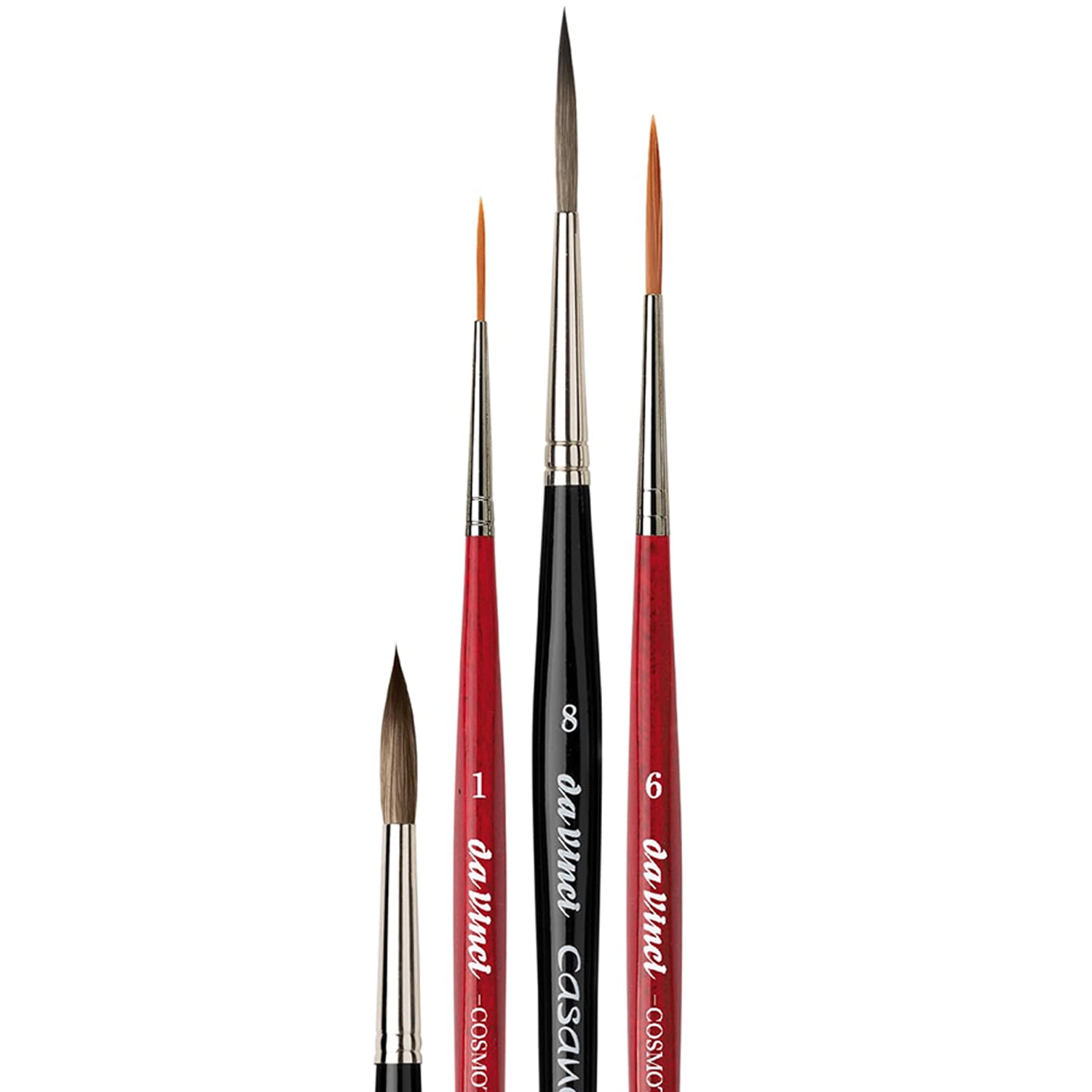 da Vinci Artist Signature Collection by May & Berry Design Studio (Urban Watercolor Journey), Rigger Brushes, Assorted, 4 Brush Set