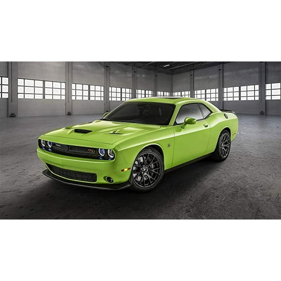 Iconic Arts Laminated 42x24 Poster: 2019 Dodge Challenger rt scat Pack HD
