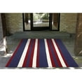 Liora Manne Portsmouth Nautical Strp Indoor/Outdoor Rug Red 20"X30