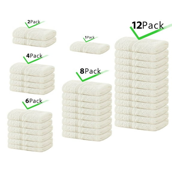 100% Cotton Washcloths Packs cotton facecloths | Wash cloths Set