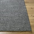 thumbnail image 3 of Hauteloom Winta Boho Hand Tufted Natural Fiber Wool Area Rug - Farmhouse Solid Color Carpet for Living Room, Bedroom, Dining Room - Traditional, Transitional - Gray, Charcoal - 2' x 3', 3 of 10