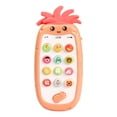 thumbnail image 1 of TFixol Interactive Silicone Baby Teether Phone - Orange, Yellow, or Green - Safe Chewable Educational Toy for Infants 6+ Months (Battery Not Included), 1 of 6