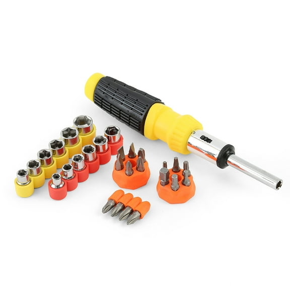 GreatNeck Ratcheting Screwdriver Set, 34 Pieces