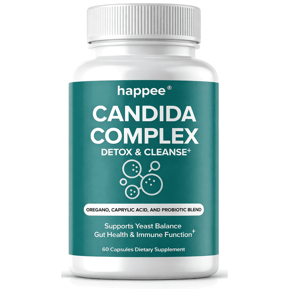 Candida Cleanse & Balance – Gut & Yeast Support with Oregano, Caprylic Acid & Probiotics – 60 Capsules