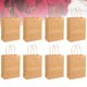 thumbnail image 3 of Bolsas de papel kraft reutilizables, 50 unidades, para guardar artículos de fiesta (caqui), 3 of 7