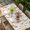 beige, variant on Easter Table Cloths for 6 Foot Rectangle Tables, Country Rabbits Colorful Eggs Leaves Flowers Patio Waterproof Elastic Fitted Tablecloths, Washable Rectangular Table Cover for Camping
