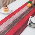 thumbnail image 4 of Camino de Mesa Rojo Naranja Lino Moderno Textura de Madera Raya Granja Rústico Retro Marrón 33x183cm Camino de Mesa de Yute para Mesa de Comedor Granja Fiesta Picnic Decoración de Cocina Gratis, 4 of 7