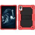 thumbnail image 7 of FIEWESEY Case for Pritom Tab 10 Lite Tablet/TECLAST P26T/TECLAST P25T/Wetap M10 10.1 inch Tablet Shockproof Firendly Case Built in Kickstand Shoulder Strap with screen protector (Red/Black/2 PCS), 7 of 7