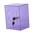 thumbnail image 3 of Caja de almacenamiento de acrílico transparente para dinero, hucha para casa, oficina, dormitorio y niños. violeta, 3 of 9