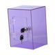 thumbnail image 3 of Alcancía de acrílico, caja de ahorros con cerradura, tarro de ahorros transparente duradero, violeta, 3 of 9