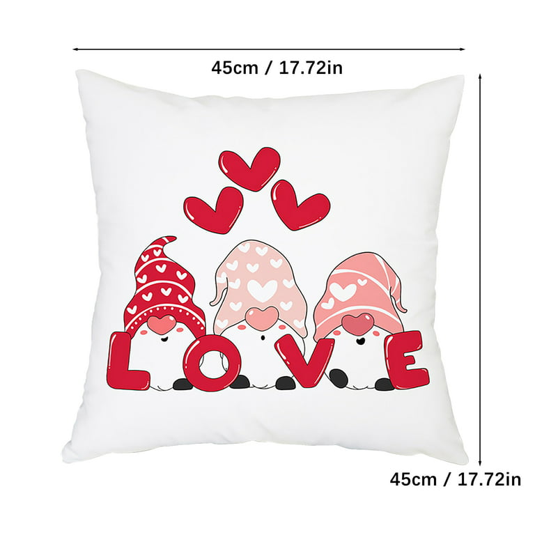 Comfy Throw Pillows for Couch Valentine's Day Love Letter Pattern Throw  Pillow Cover Sofa Throw Pillow Rest Custom Pillow Cover Bedsore Satin  Pillowcase 