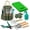 Dark Green, variant on Scuddles Garden Tools Set - 8 Piece Heavy Duty Gardening Kit with Storage Organizer, Ergonomic Hand Digging Weeder Rake Shovel Trowel Sprayer Gloves Gift for Men Or Women