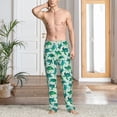 thumbnail image 2 of Kdxio Green Sea Turtle Pattern Men's Pajama Pants, Elastic Waist with Drawstring and Pockets, Comfortable Loungewear-Small, 2 of 6