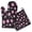 Pink Fall Pumpkins Bats Stars Pattern-1, variant on Trucks Pumpkins Fall Leaves Pattern Kitchen Oven Mitt and Pot Holder Sets 2 Pcs for Baking, Cooking and Grilling, Heat Resistant Up To 392 °F