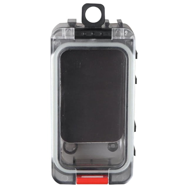 Almencla Fishing Tackle Box Double Layer Partition Portable Waterproof Minnows Containers Red Black