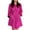 Rose, variant on VONDA Women Long Sleeve Solid Mini Dress Summer Casual Dress