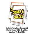 thumbnail image 2 of Drinks Snacks (24" X 36") 4mm Corrugated Plastic Panel, Graphics Applied To 1 Side (Pk of 2), 2 of 4