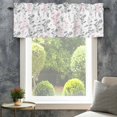 thumbnail image 4 of Pink Grey Botanical Farmhouse Short Window Curtain Valances, Watercolor Spring Floral Summer Leaf Rod Pocket Kitchen Valances for Living Room Bedroom Bathroom Cafe 60" x 18", 4 of 8