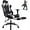 White, variant on BIQWBIC Ergonomic Gaming Chair for Teens - Adjustable Game Chair with Headrest, Footrest & Lumbar Support, White