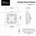 thumbnail image 5 of Kraus GDA-1 Pax Modern Stainless Steel Square Garbage Disposal Sink Kit Adapter, 5 of 5