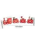 thumbnail image 3 of Juego de figuras de tren navideño de madera | Decoración navideña de escritorio | Adornos de madera multicolor | Decoración para estanterías y hogar | Idea de regalo navideño, 3 of 5
