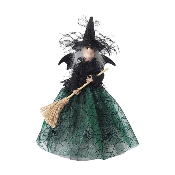 Liquidación Halloween Decorations Witch Doll Witch Figurine Toy Decorations Doll Halloween Party Ornaments Home Decor Halloween Dolls