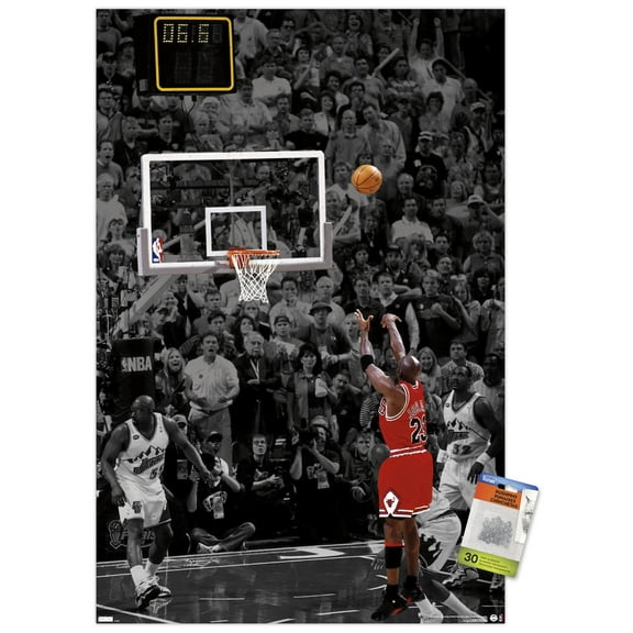 Michael Jordan - The Shot Wall Poster with Pushpins, 22.375" x 34"