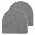 thumbnail image 4 of Sweet Home Collection U-Shape Molded Memory Foam Chair Pads With Ties Gray 4 Pack, 4 of 5