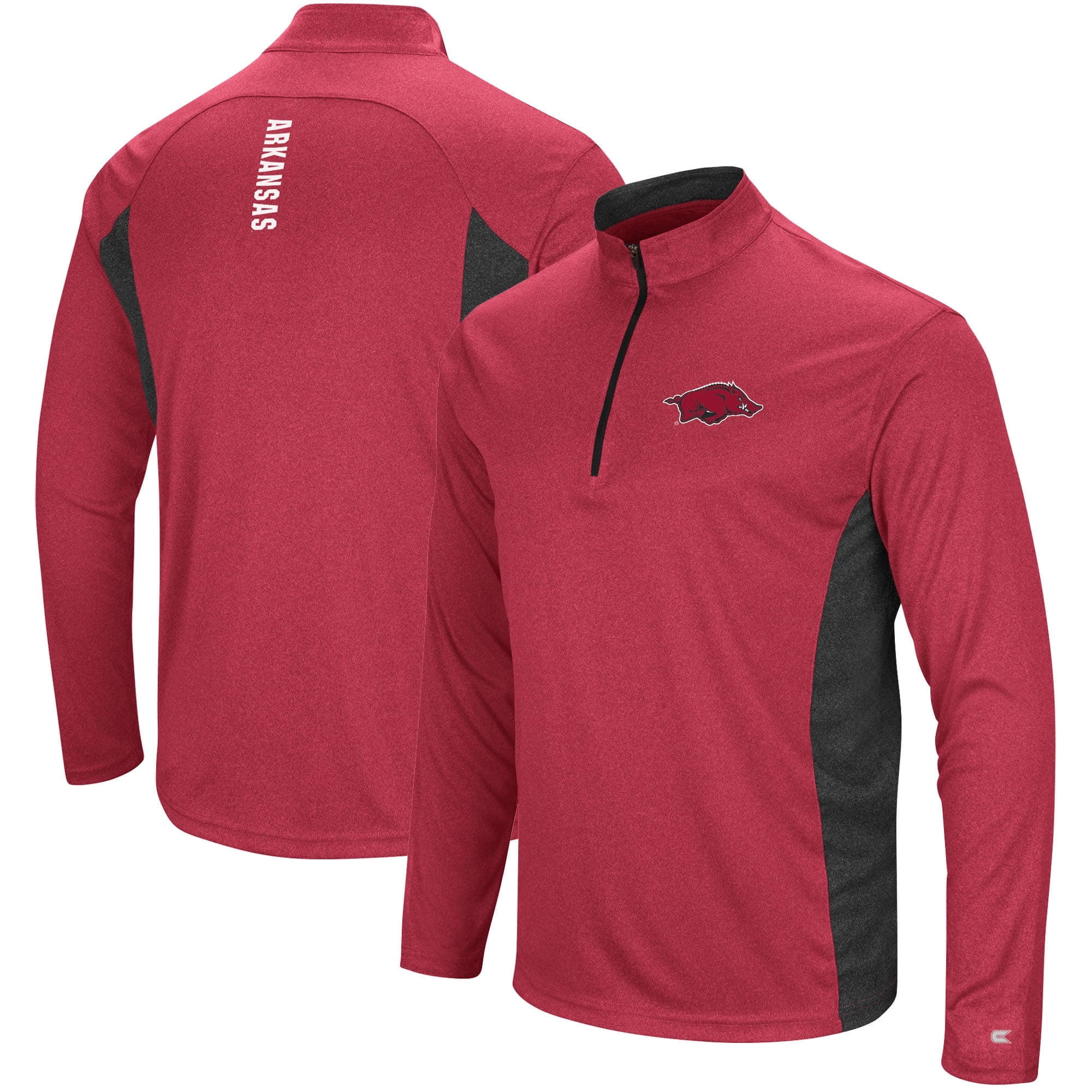 Men's Colosseum Heathered Cardinal/Black Arkansas Razorbacks Audible