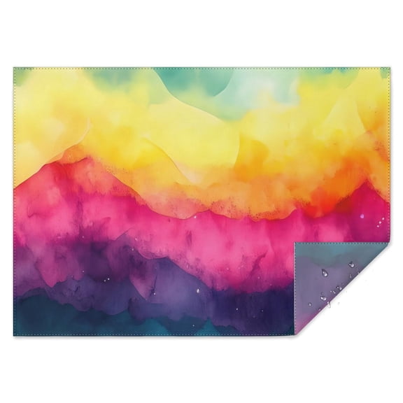 Colorful Tie Dye Wave Pattern Rectangle Tablecloth 60"x84",Waterproof Polyester Rectangle Table Cloth, Wipeable Spillproof Polyester Tablecloth for Dining, Camping, Indoor and Outdoor