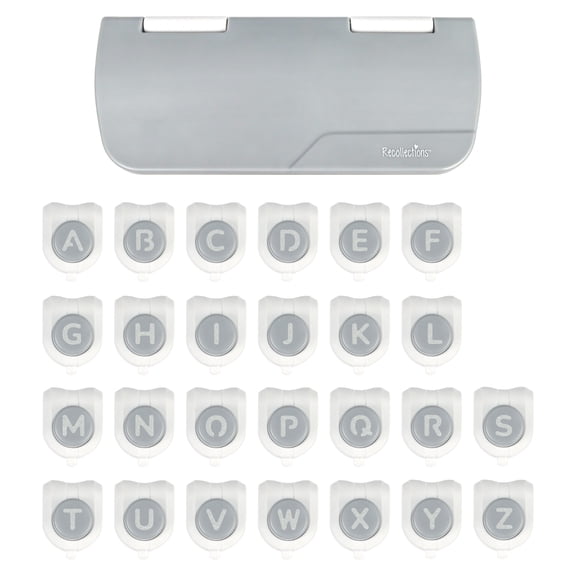 Recollections Alphabet Punch Board Set, 6 Pack