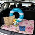 thumbnail image 2 of Yspwyqan Universal Car Trunk Mat 29" x 39", Grip-Backed Season-Resistant Rear Cargo Mat, Deer Pink Bow Print Easy-Clean Vehicle Interior Accessory Fits Most Sedans SUVs Wagons for Outdoor, 2 of 7