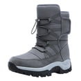 thumbnail image 1 of PEASKJP Men Snow Slip on Boots Warm Ankle Booties Zero Drop Sole Wide Toe Box,Dark Gray 44, 1 of 1