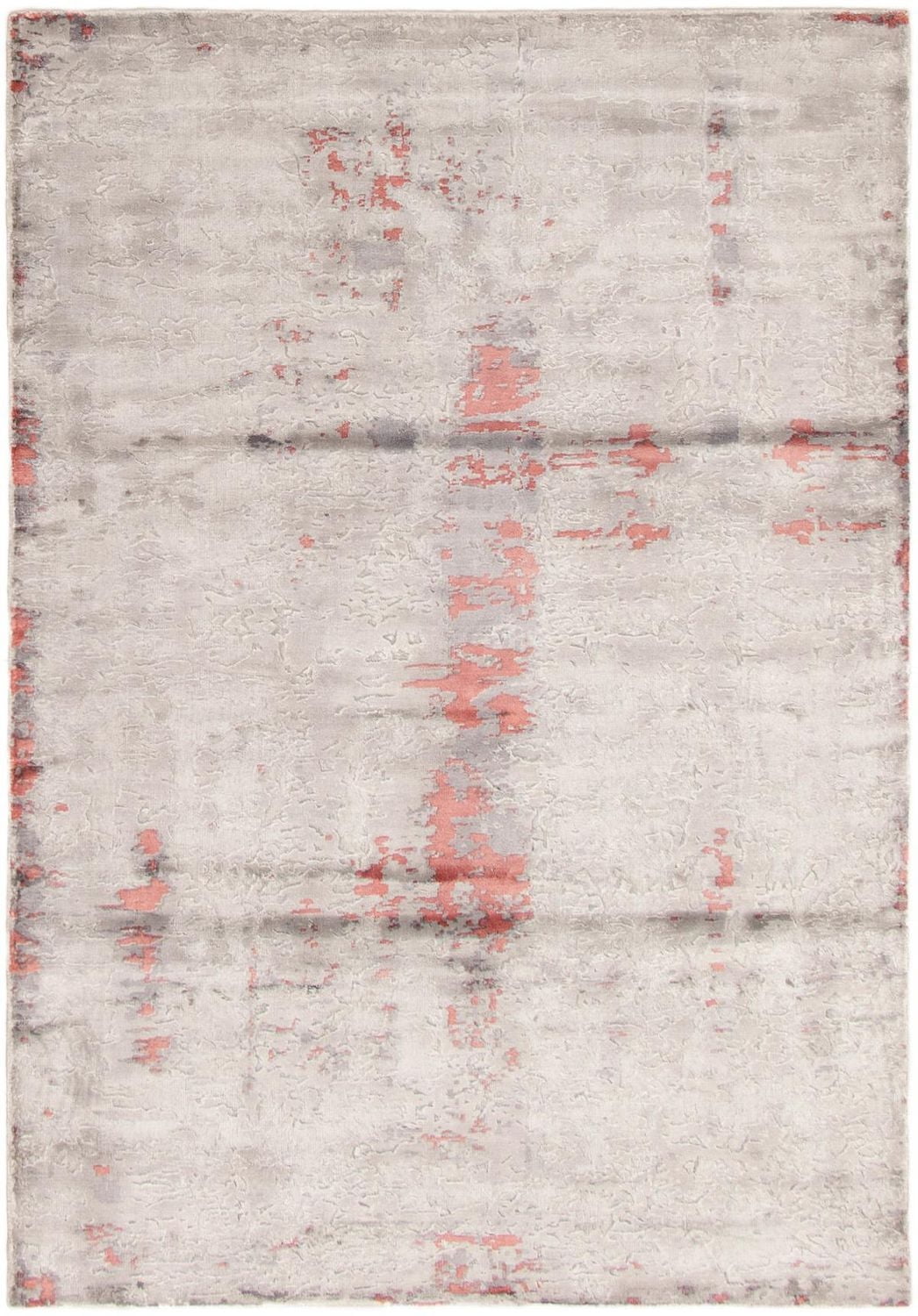 ECARPETGALLERY 5'4" x 7'8" Carved Galleria Hand Loomed Area Rug for Living Room, Dining Room and Bedroom in Grey