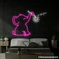 thumbnail image 4 of Glowneon Elephant With Dandelion Neon Sign, Elephant Led Sign, Animal Led Light, Elephant Sign, 4 of 5
