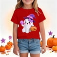 thumbnail image 2 of Kids Halloween Shirts Boys Girls Pumpkin Tops Short Sleeve Shirt Trendy Casual Tee Comfortable Base Layer Outwear, 2 of 8