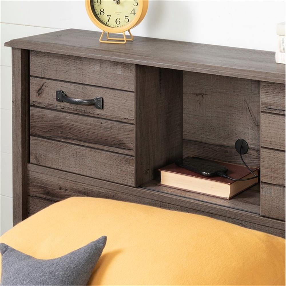 Pemberley Row Laminated Particleboard Fall Oak Bookcase Headboard Rectangular 40.2" Unassembled
