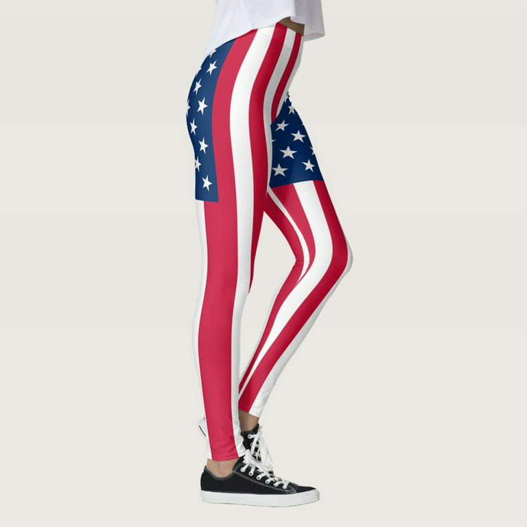 ZHAGHMIN Short Dress Flag Pants Yoga Leggings Sports American