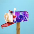 thumbnail image 6 of Naloa Swirl Print Blue Purple1 Mailbox Covers Magnetic Post Box Cover Post Letter Box Cover Garden Decor-25.5x21 in, 6 of 8
